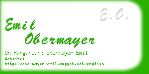 emil obermayer business card